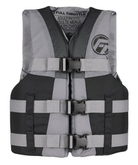 Full Throttle 112200-701-010-22 Teen Nylon Life Jacket -  Gray