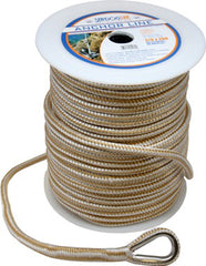 Sea-Dog 302110060G/W-1 Premium Double Braided Nylon Anchor Line - 3/8" x 60', Gold/White