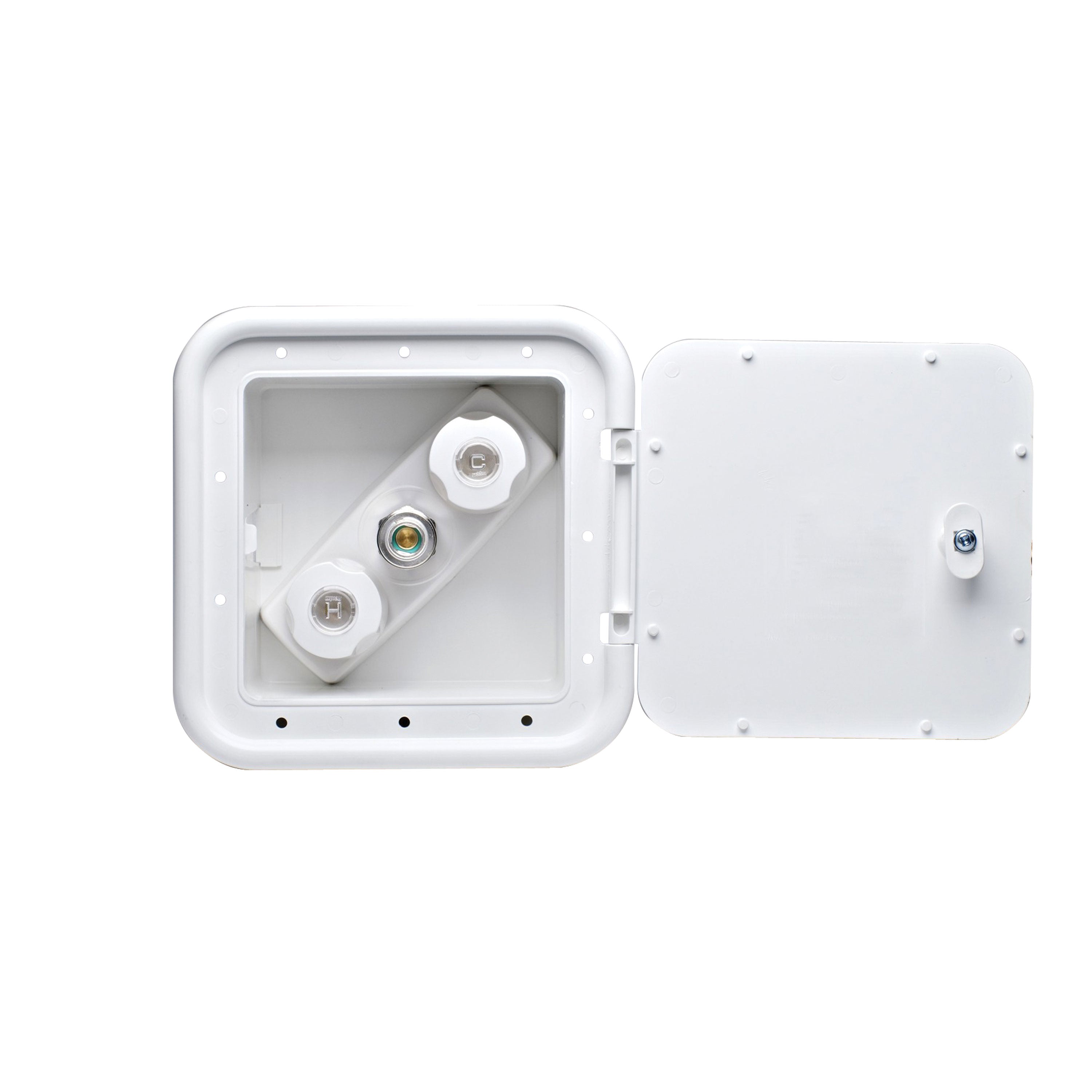 Phoenix Faucets by Valterra PF247201 Spray-Away Two-Handle Hot and Cold Outlet with Quick Connect - White