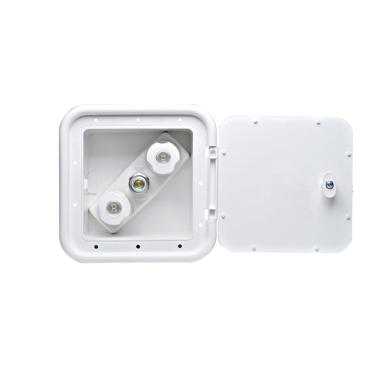 Phoenix Faucets by Valterra PF247201 Spray-Away Two-Handle Hot and Cold Outlet with Quick Connect - White
