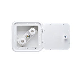 Phoenix Faucets by Valterra PF247201 Spray-Away Two-Handle Hot and Cold Outlet with Quick Connect - White