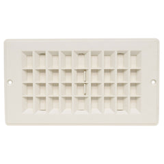 Valterra A10-3364VP Dampered Heating and A/C Floor Register - 4" x 8" O.D., Off-White
