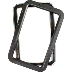 JR Products 11021 Deluxe RV Entry Door Window Frame Set - Black