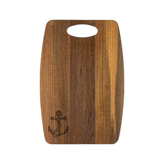 Whitecap 60761ANCC Chef's Collection Teak Bread Serving Board with Anchor