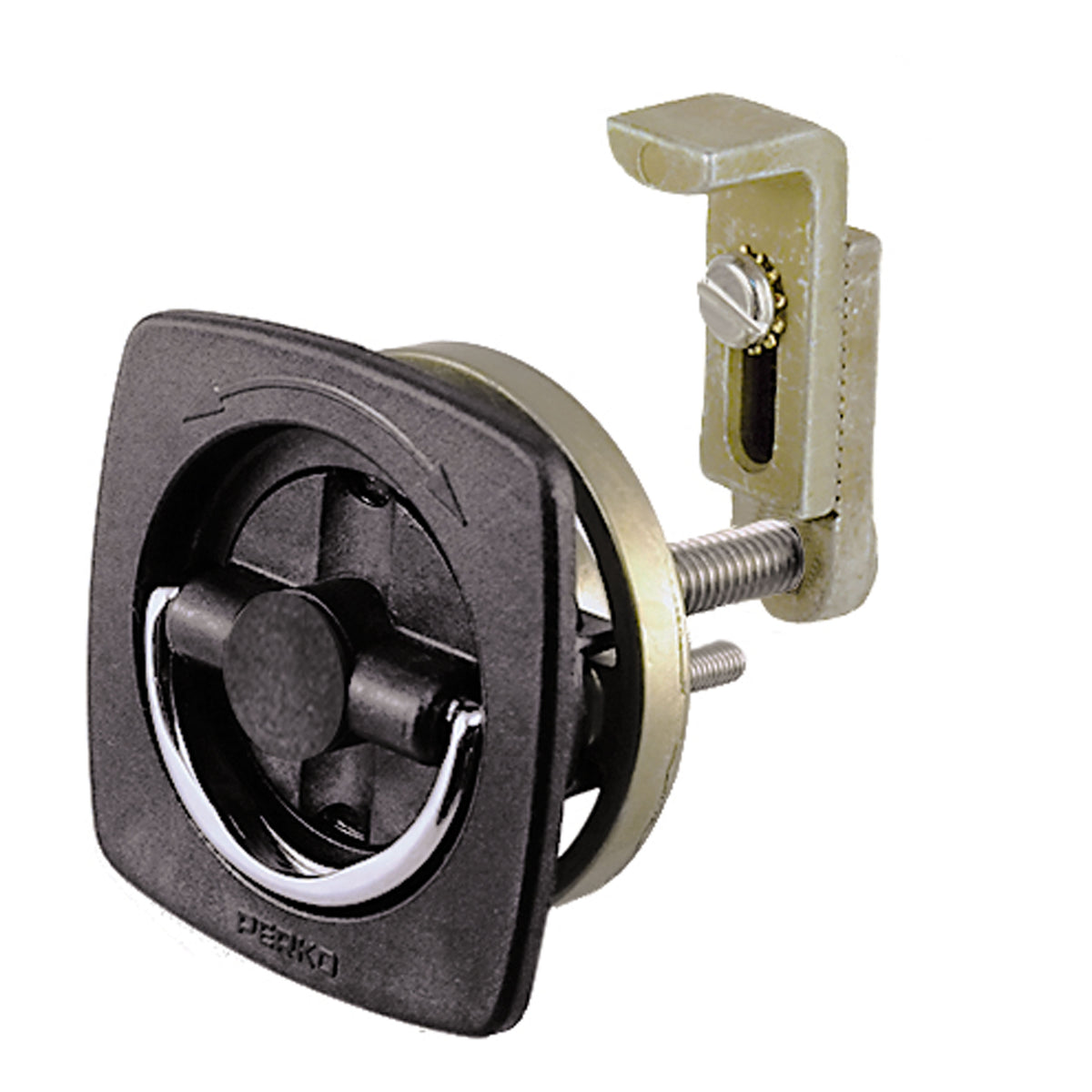 Perko 0932DP2WHT Flush-Mount Non-Locking Latch with Offset Adjustable Cam Bar for 1-1/8" to 2" Diameter - White
