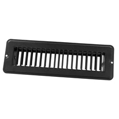 JR Products 02-29135 Dampered Floor Register - Black, 2" x 10"