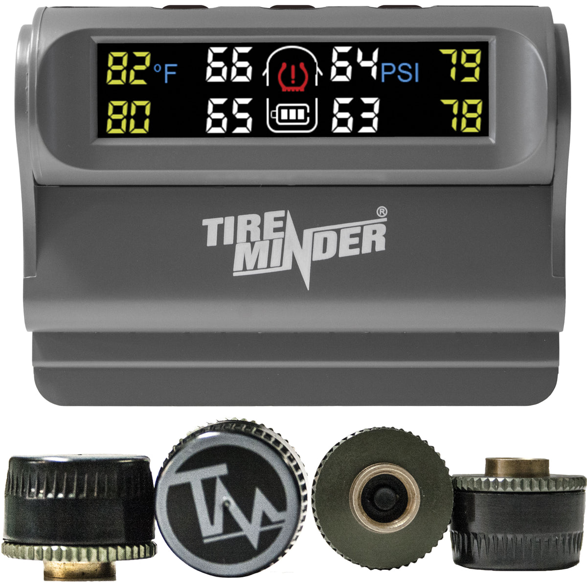 Minder TPMS-TRL-2 Solar-Powered Tire Monitor with 2 Transmitters
