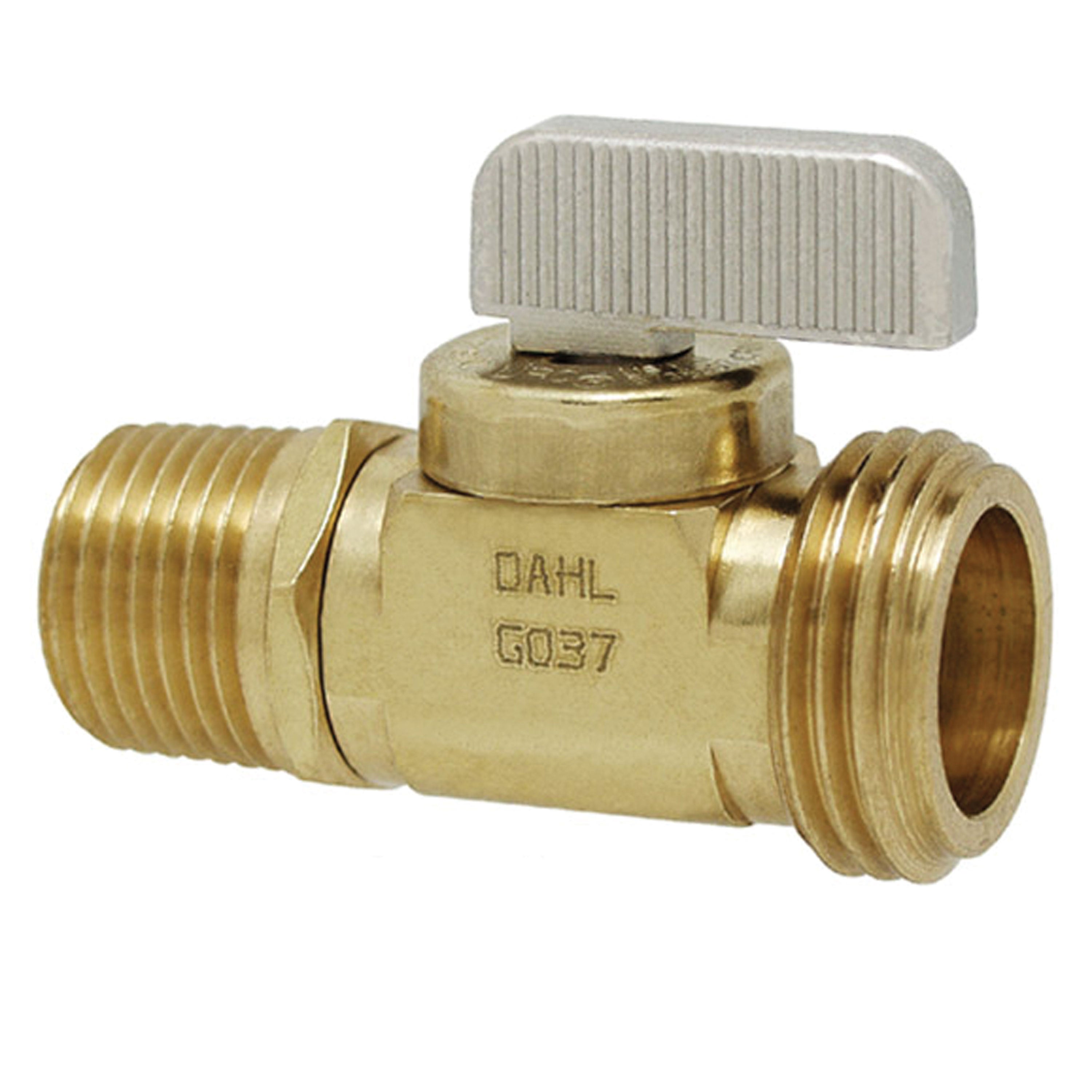 Dahl 121-01-04 Hose and Boiler Drain Valve 1/2 Dual (C or MIP) x Hose - Straight Pattern