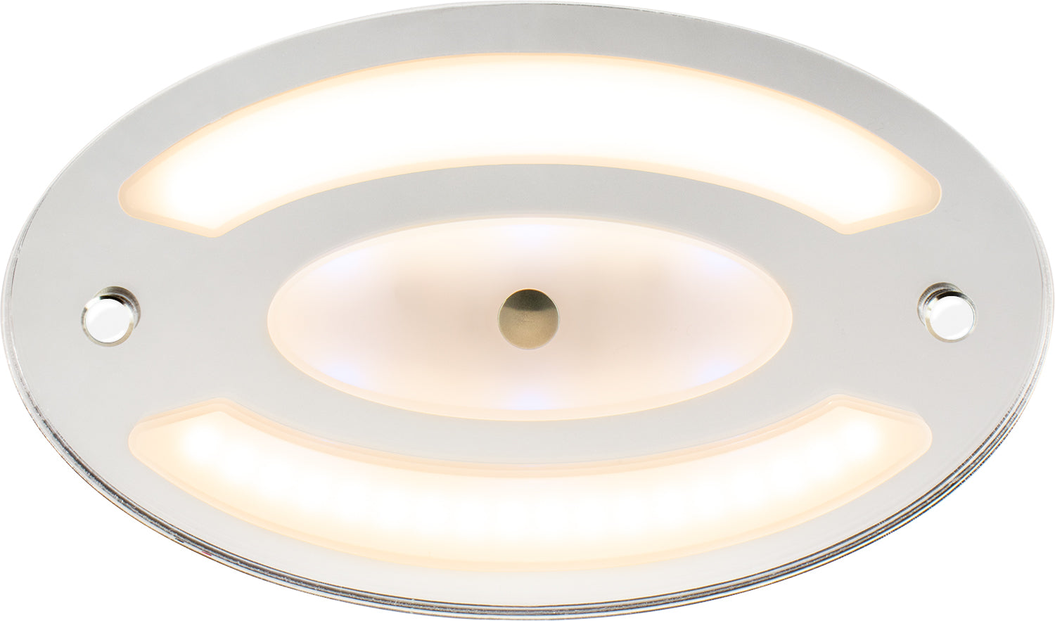 Sea-Dog 401845-3 LED Oval Mirror Light 300 Lumen Touch On/Off/Dim - White/Blue