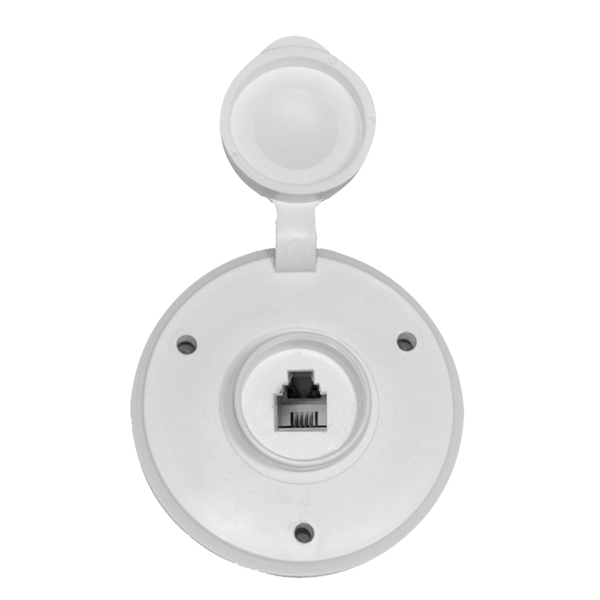 Prime Products 08-6210 Round Phone Receptacle - White