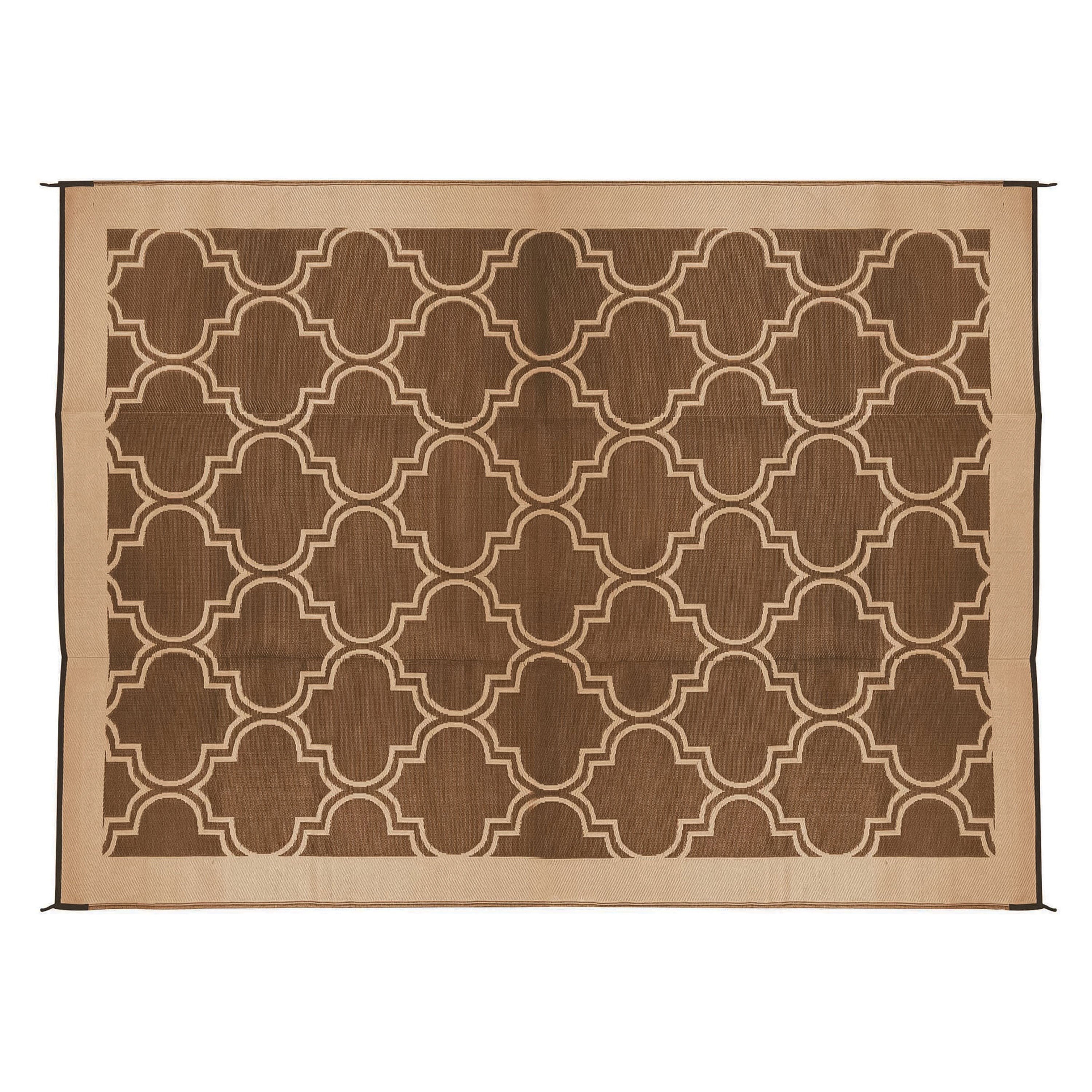 Camco 42877 6'X 9' Leisure Mat Lattice Brown