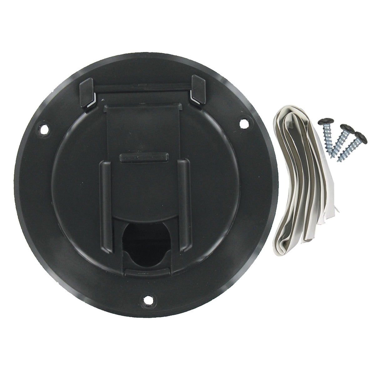 Valterra A10-2140BKVP Small Round Cord Hatch - Black