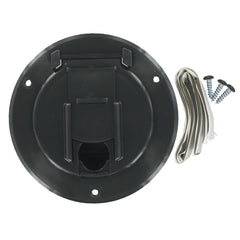 Valterra A10-2140BKVP Small Round Cord Hatch - Black