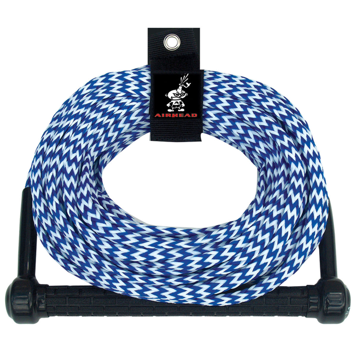 Airhead AHSR-75 1-Section Water Ski Rope with Tractor-Grip Handle - 75', Blue/White
