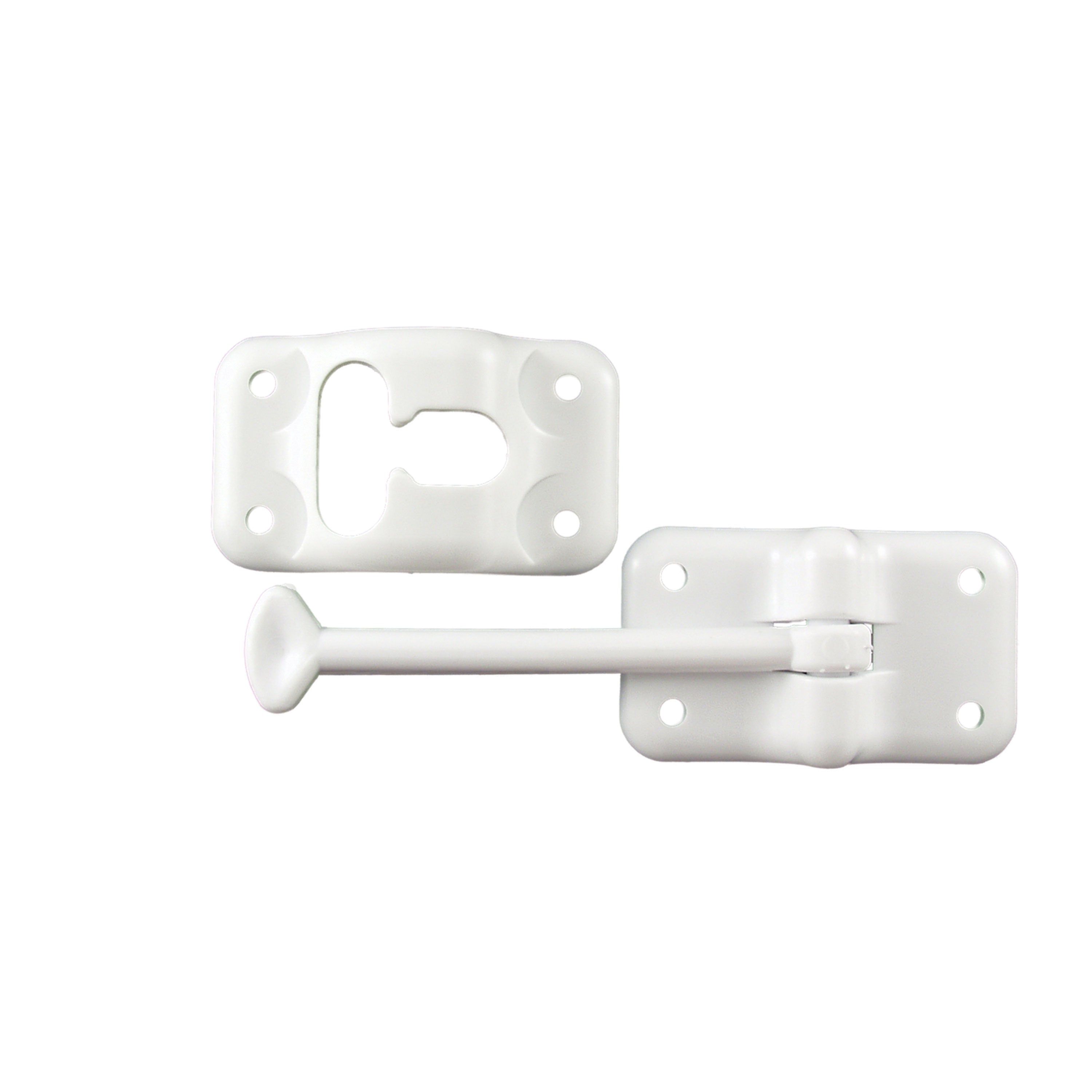 JR Products 10414 Plastic T-Style Door Holder - Polar White, 3-1/2"