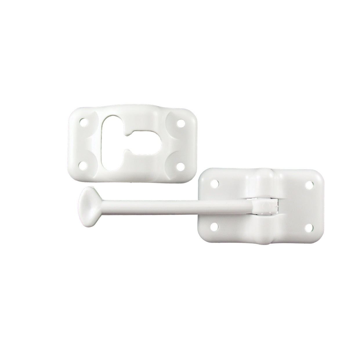 JR Products 10414 Plastic T-Style Door Holder - Polar White, 3-1/2"