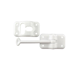 JR Products 10414 Plastic T-Style Door Holder - Polar White, 3-1/2"