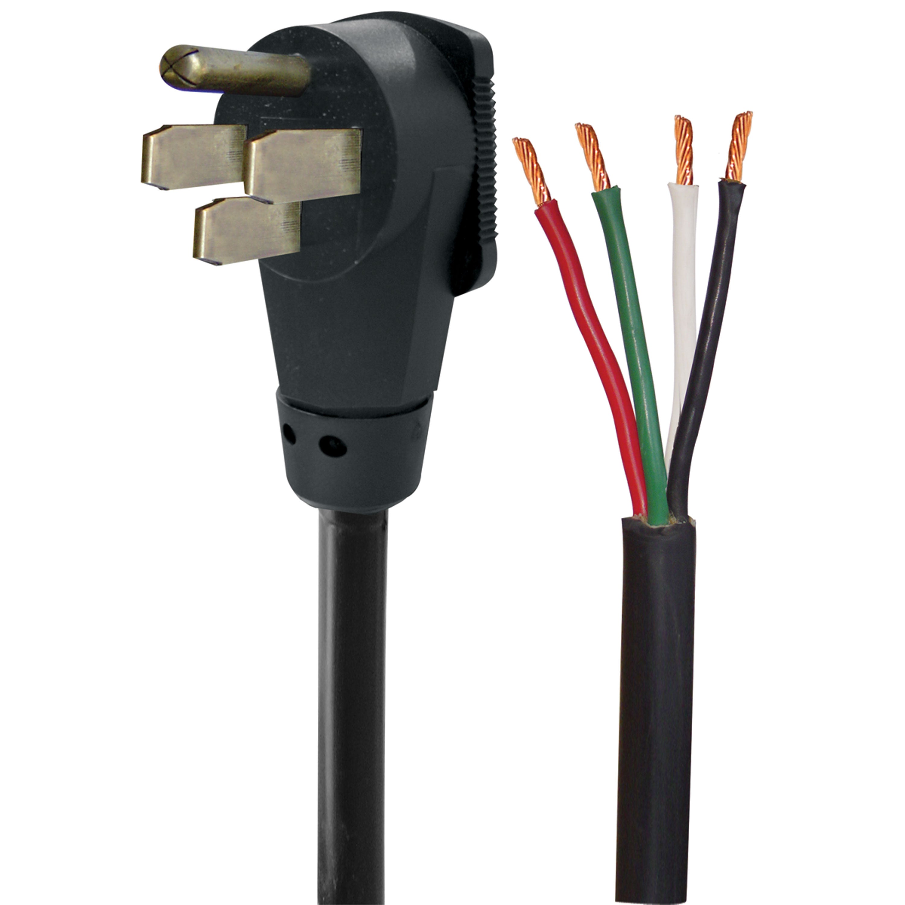 Voltec 16-00563 Right Angle Power Supply Cord 6/3-8/1 Gauge - 30', 50 Amp
