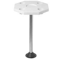 Detmar 12-1108C Ivory Removable Marine/RV Table Kit - Octagonal, Flush Mount