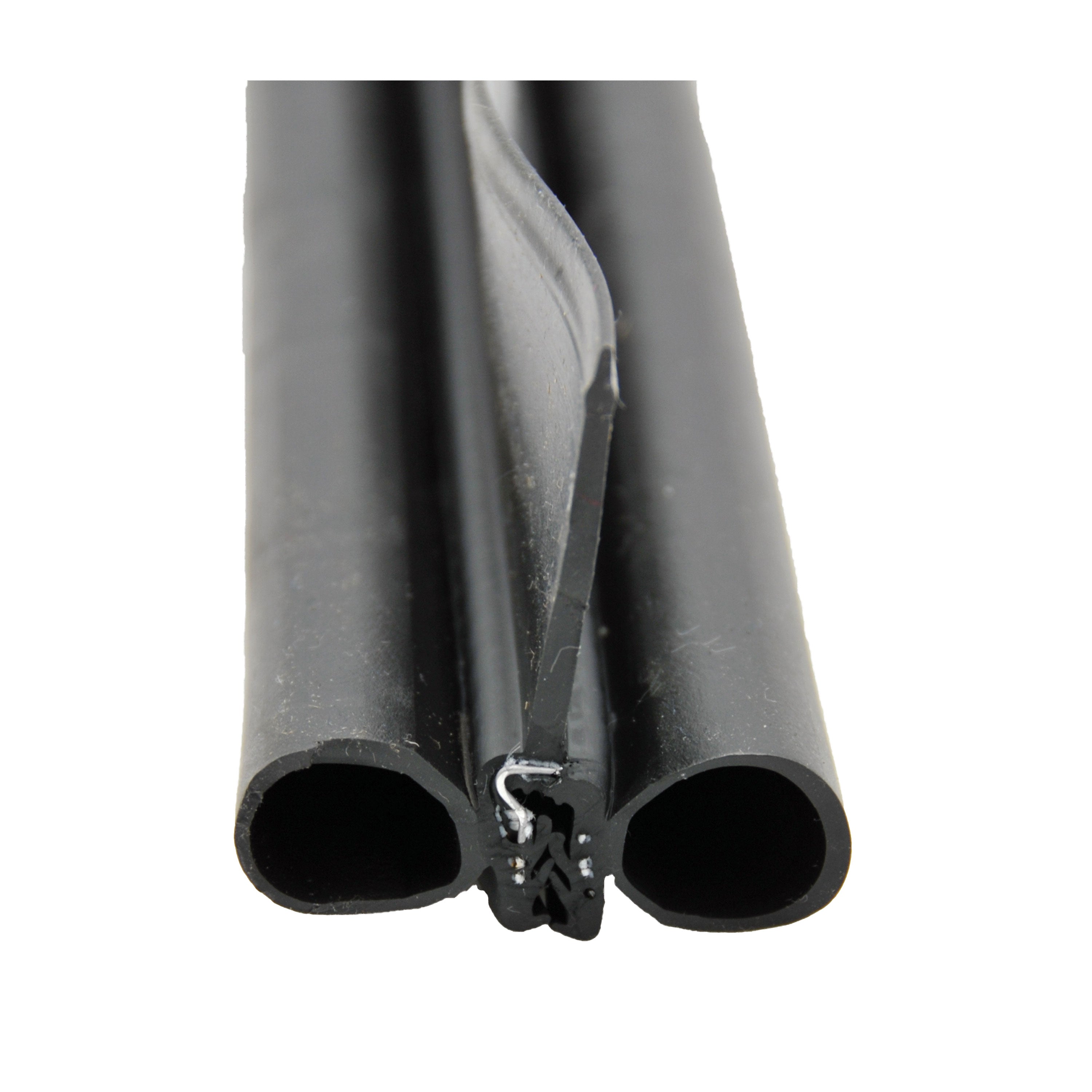 AP Products 018-478-35 Black Double Bulb Seal with Slide-On Clip and 1-1/2" Wiper - 2" x 2-1/4" x 35'