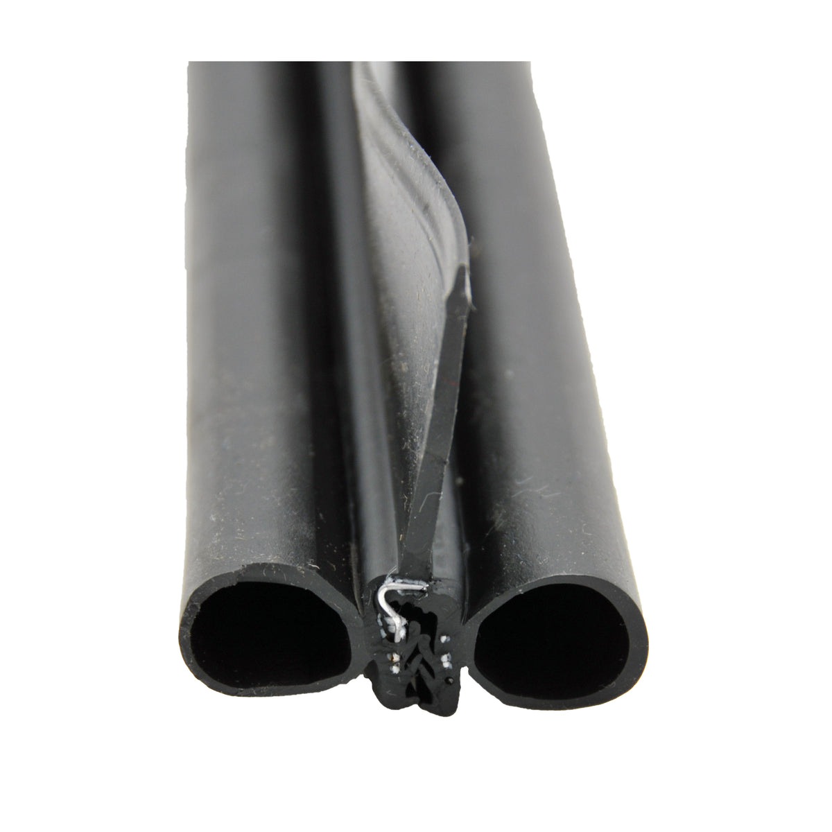 AP Products 018-478-35 Black Double Bulb Seal with Slide-On Clip and 1-1/2" Wiper - 2" x 2-1/4" x 35'