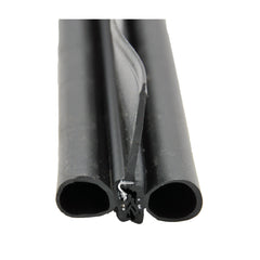 AP Products 018-478-35 Black Double Bulb Seal with Slide-On Clip and 1-1/2" Wiper - 2" x 2-1/4" x 35'