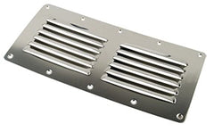 Whitecap S-1330P Stainless Steel Flat Louvered Ventilator - 4.5" x 9"