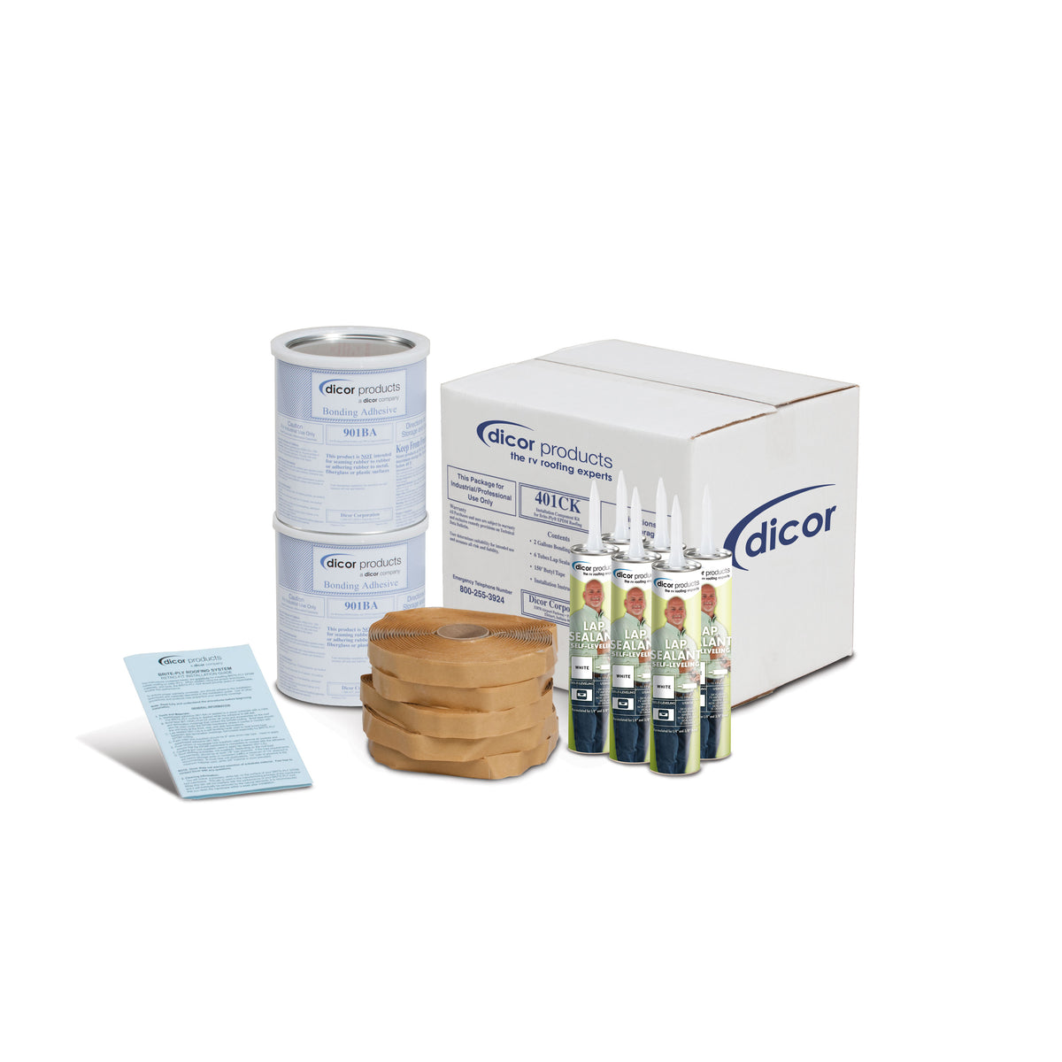 Dicor 401CK-V Rv Roof Installation Kit Ivory
