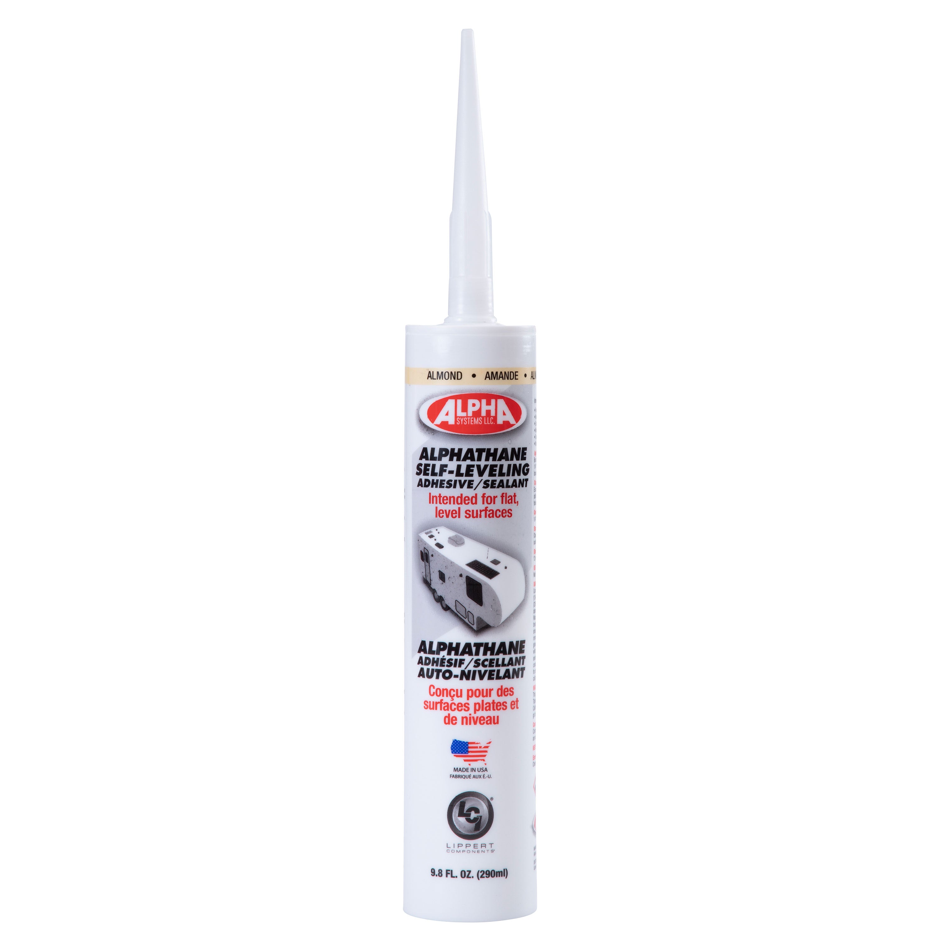 Alpha Systems 862223 ALPHATHANE 5121 100% Solids Self-Leveling Sealant - 9.8 oz. Tube, Almond