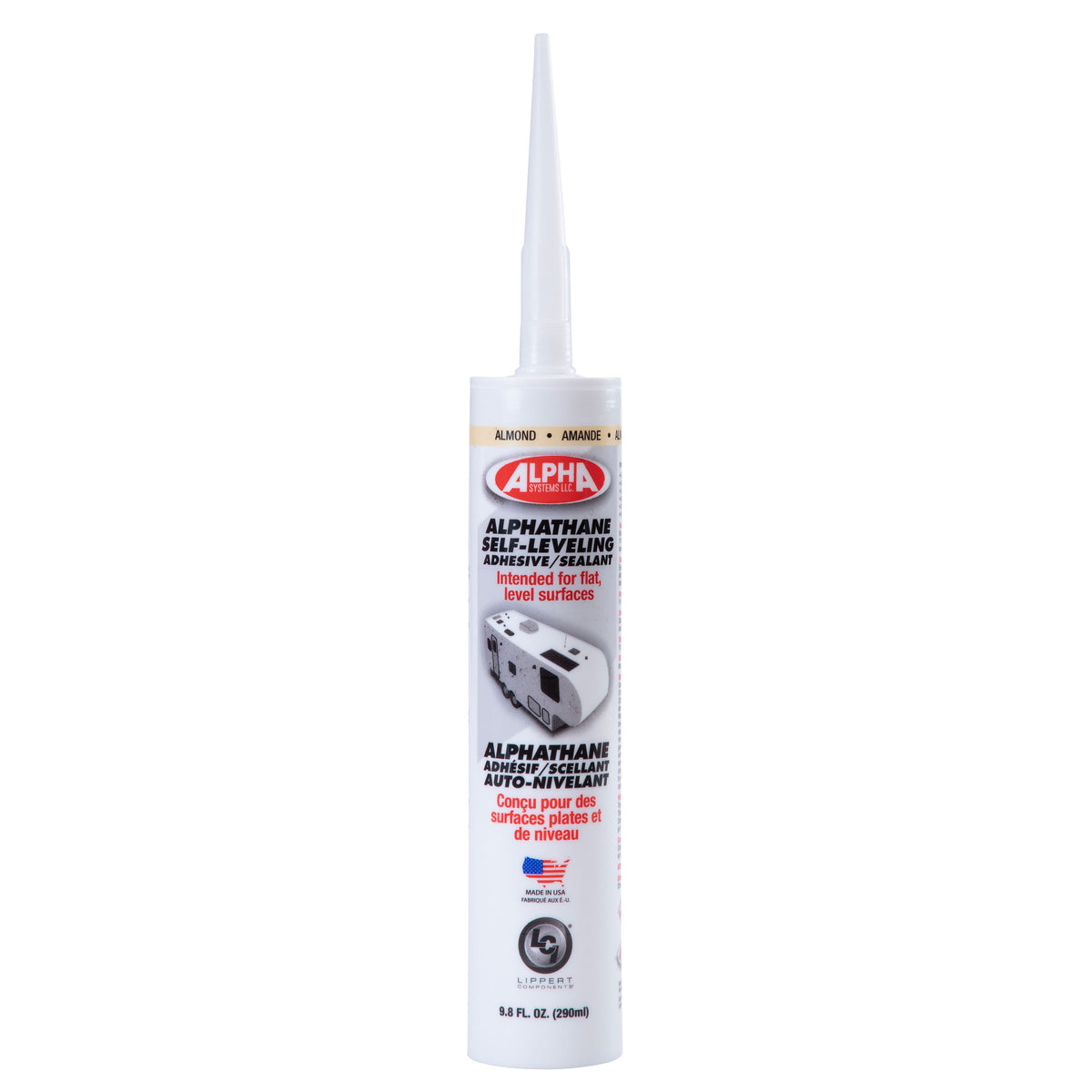 Alpha Systems 862223 ALPHATHANE 5121 100% Solids Self-Leveling Sealant - 9.8 oz. Tube, Almond