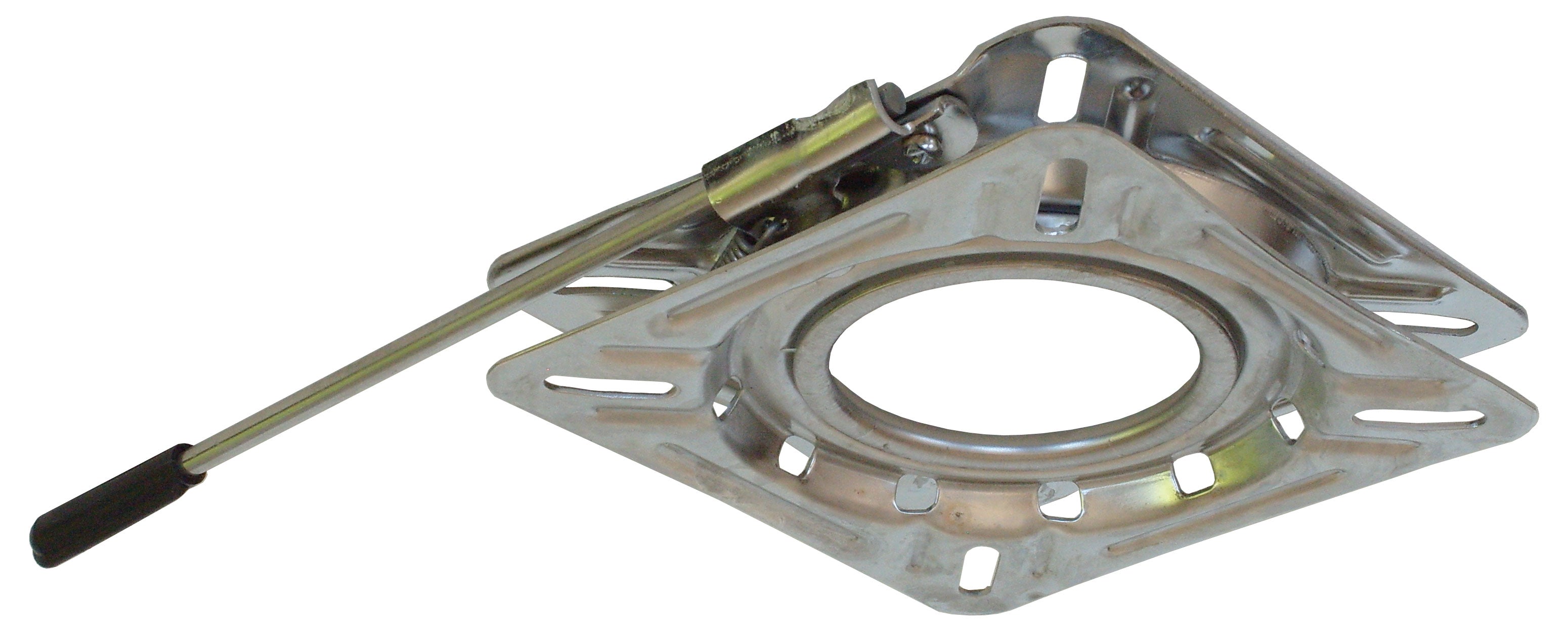 Springfield 1100019 Locking 12-Way Seat Swivel - 6.75" Square with 0Â° Tilt, Stainless Steel