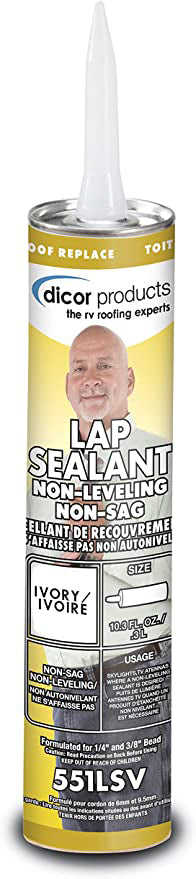 Dicor 551LSV-1 Non-Sag EPDM Lap Sealant - 10.3 oz. Tube, Ivory