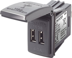 Blue Sea Systems 1038-BSS Dual USB Charger 48V DC - Contura Switch Mount