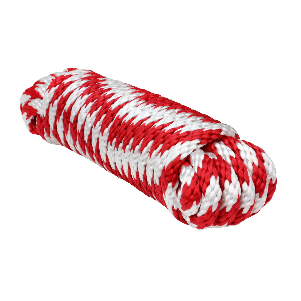 Extreme Max 3008.0166 Solid Braid MFP Utility Rope - 3/8" x 100', Red/White