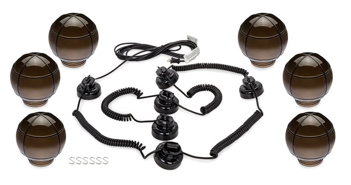 Camco 42761 Outdoor Globe Light Set - 6 Globes, Bronze