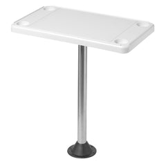 Detmar 12-1107C Ivory Removable Marine/RV Table Kit - Rectangular, Flush Mount