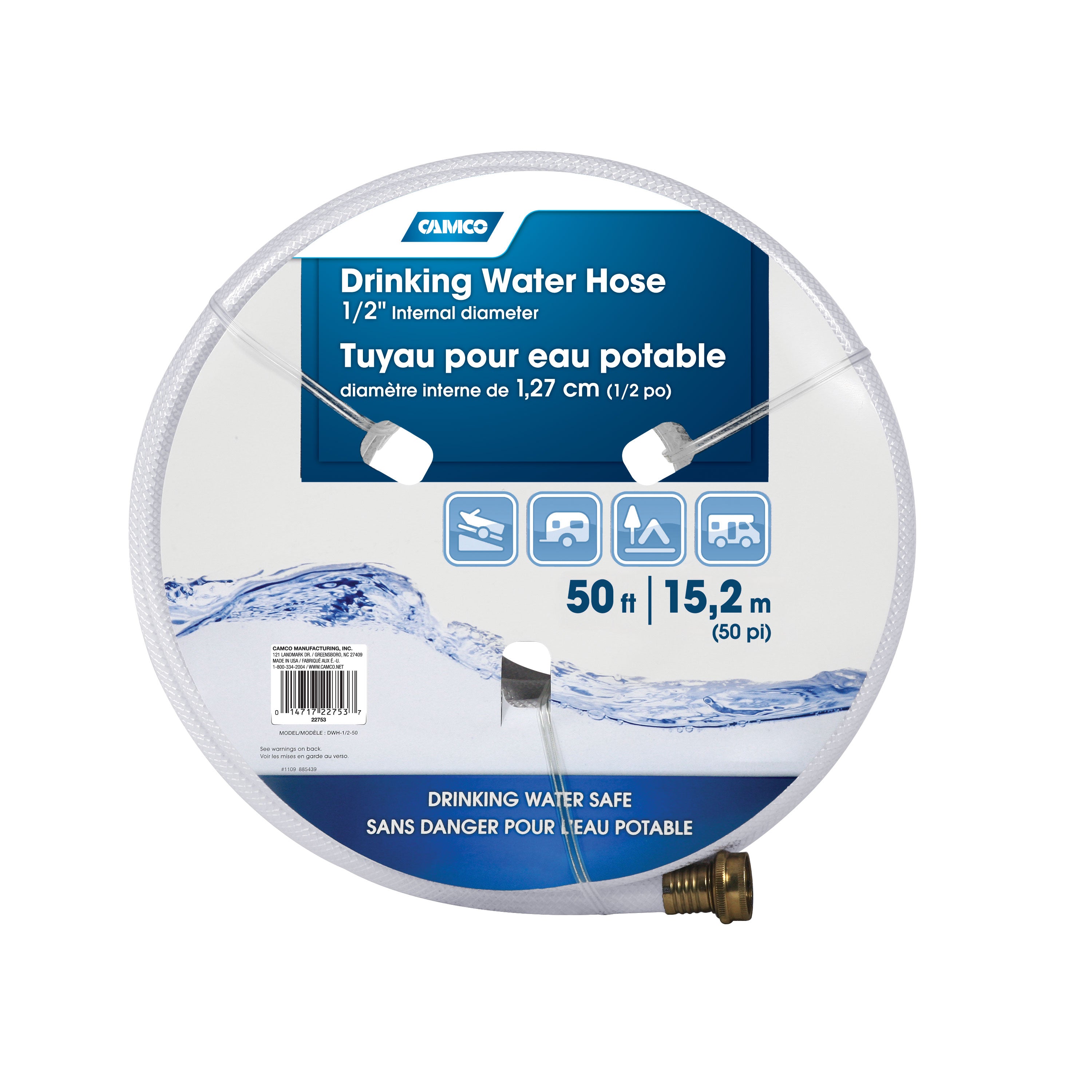 Camco 22753 Tastepure Freshwater Hose - 1/2" X 50'