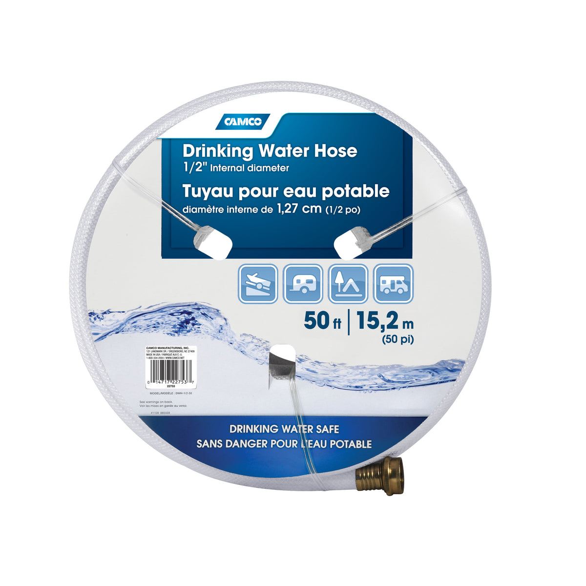 Camco 22753 Tastepure Freshwater Hose - 1/2" X 50'