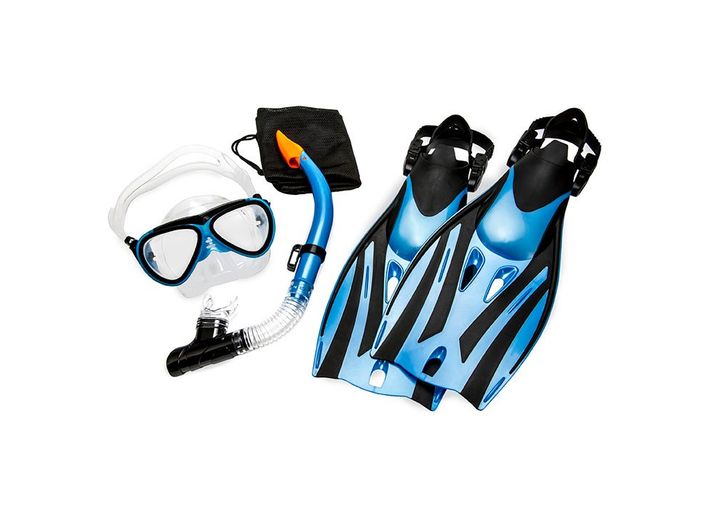 Dolfino Pro DPX5976S1L ION 5 Piece Snorkeling Set - Junior, Blue