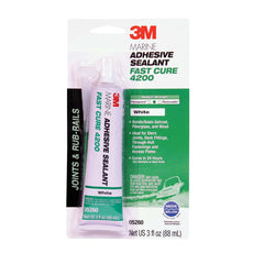 3M 05260 Marine Adhesive Sealant Fast Cure 4200 - White, 3 oz.