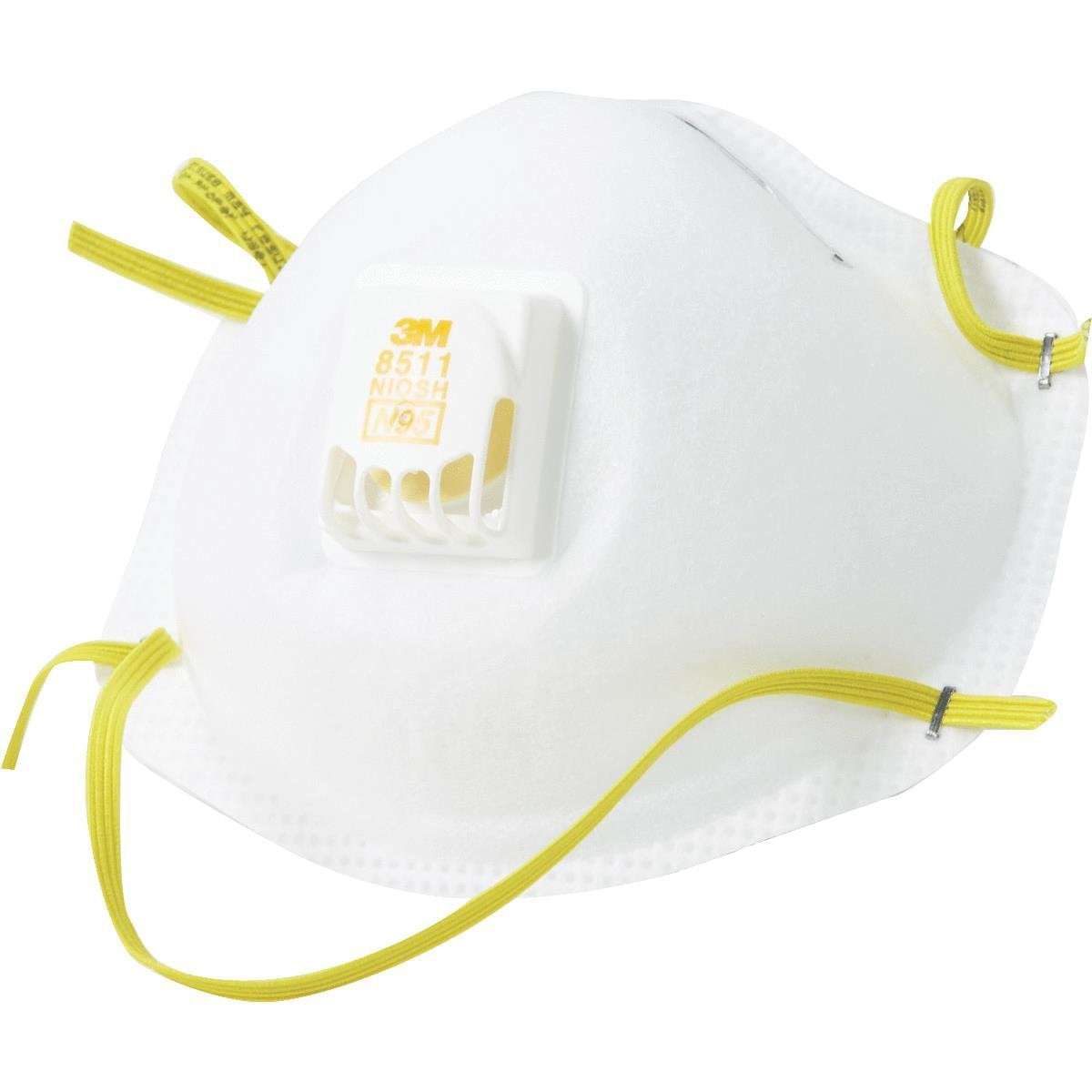 3M 8511PB1-A-NA Paint Sanding Respirator with Cool Flow Valve - Pack of 10