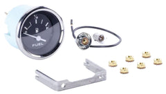 Sierra 035727-10-1 Moeller Marine Dash-Mounted 12V Electric Fuel Gauge - 2", Black with White Graphics
