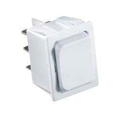RV Designer S475 DC Rocker Switch 5 Amp - White, Mom On/Off/Mom On DPDT