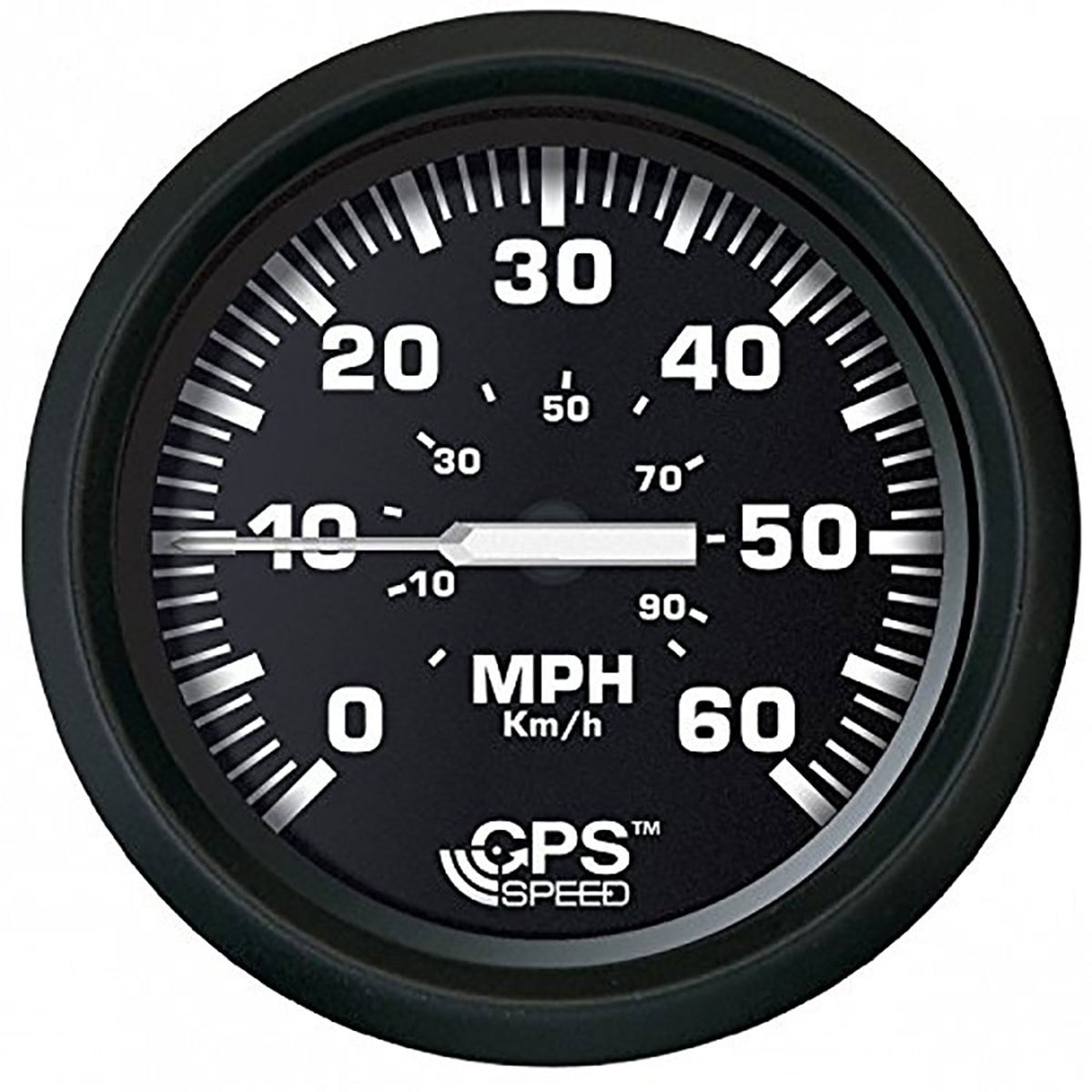 Faria 32816 Euro Speedometer GPS (60 MPH) Studded - 4", Black