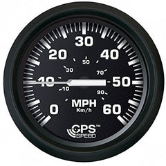 Faria 32816 Euro Speedometer GPS (60 MPH) Studded - 4", Black