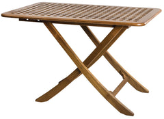Whitecap 63056 Teak Menora Rectangular Table with Grate Top