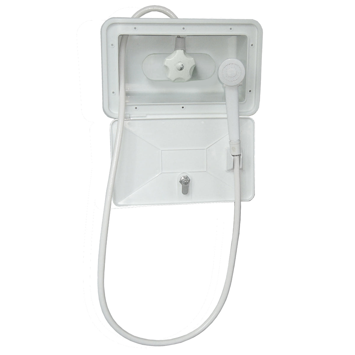 Empire Brass SHWRBOX-1-WHT RV Single Lever Exterior Shower Box Kit - White