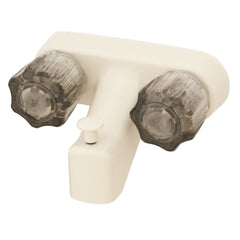 Empire Brass U-YCJW41VBB RV Non-Metallic Tub/Shower Diverter With Smoked Crystal Handles and Vacuum Breaker 4" - Biscuit
