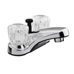 Dura Faucet Non-Metallic RV Lavatory Faucet with Diverter and Acrylic Knobs - Polished Chrome