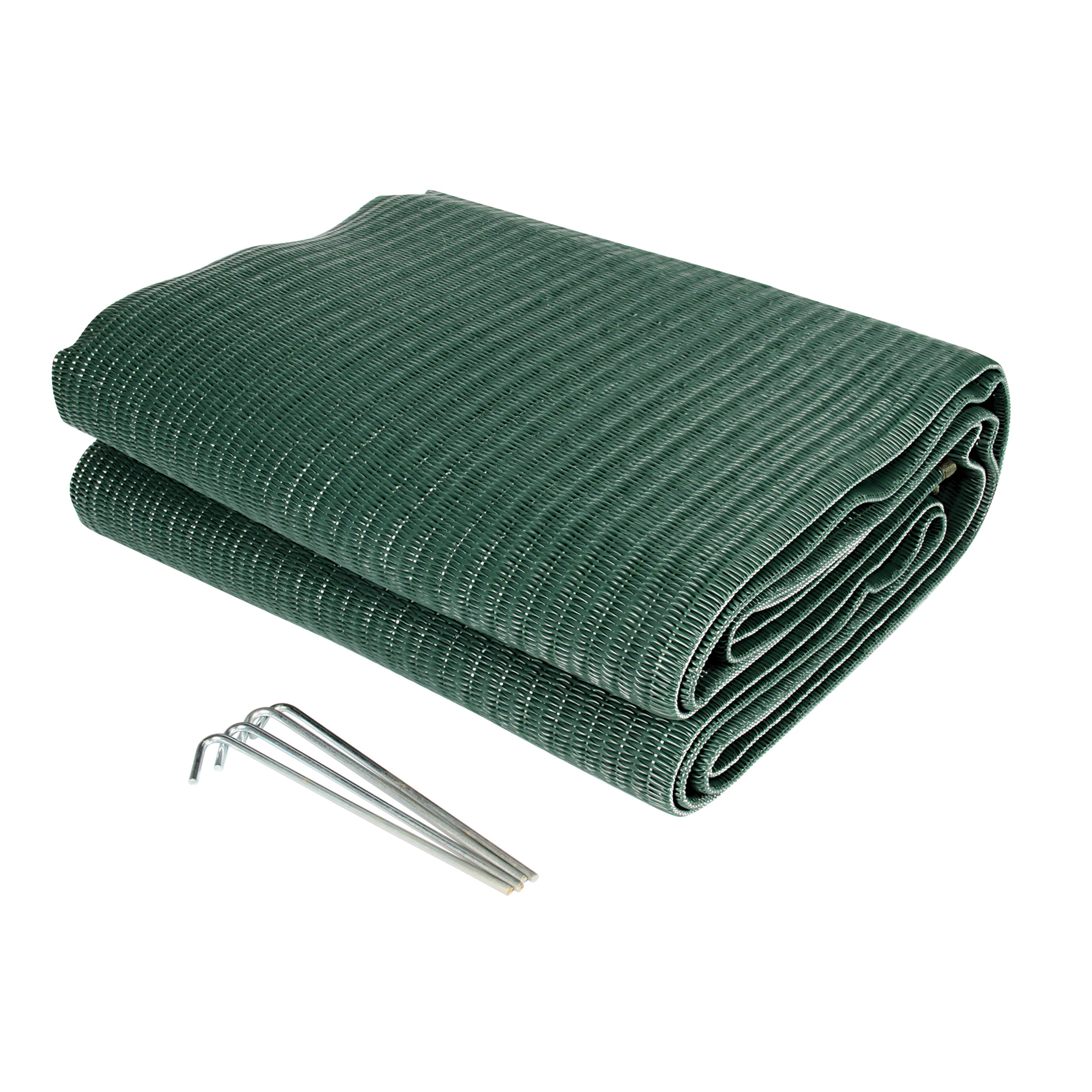 Camco 42880 Reversible Awning Leisure Mat - 6' X 9', Green